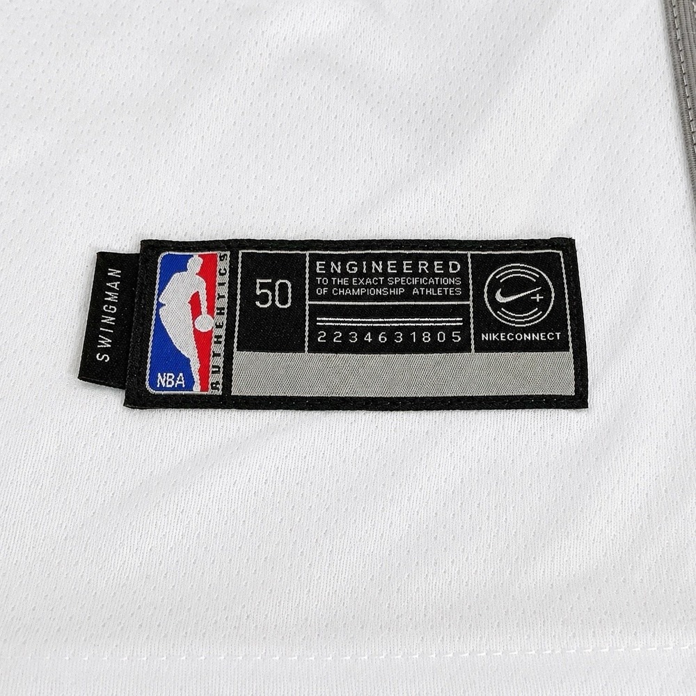 NWT Nike San Antonio Spurs Victor Wembanyama #1 White NBA Swingman Jersey L /50 - Picture 3 of 6